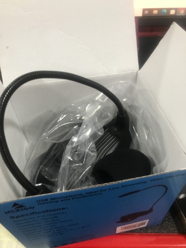 Photo 1 of NexiGo USB Computer Microphone, Desktop Microphone with Adjustable Gooseneck and LED Indicator, Compatible with Windows/Mac/Laptop/Desktop, Ideal for YouTube, Skype, Zoom, Gaming Streaming