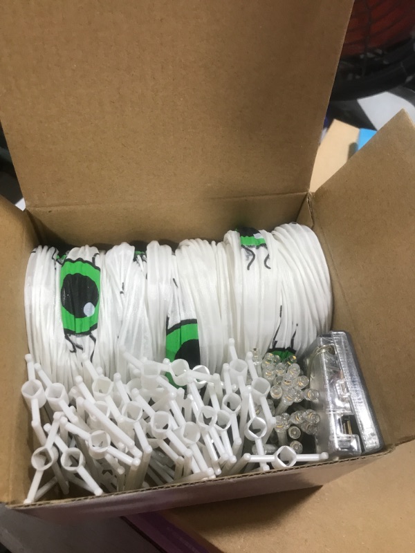 Photo 1 of 7.5 Inch Diameter Halloween Eyeball String Light, 10 ft 30 LED Battery Powered Lights Decoration for Home Indoor Outdoor Halloween Party Supplies Garden Yard Tree
