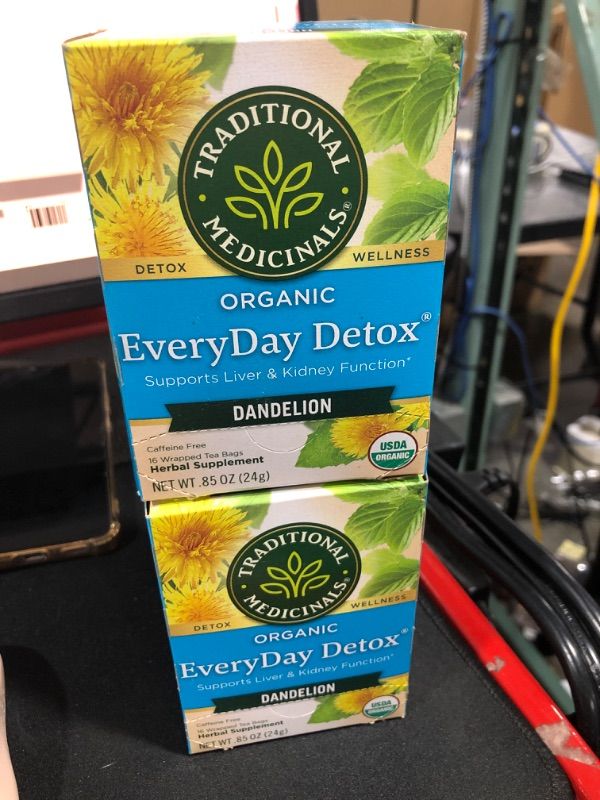 Photo 2 of 2 pack of Traditional Medicinals Herbal Tea, Organic, EveryDay Detox, Dandelion, Bags - 16 tea bags, 0.85 oz