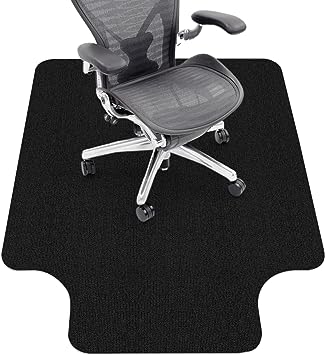 Photo 1 of Sycoodeal Office Chair Mat,Hardwood Floor Rolling Chair Mat,Large Anti-Slip Floor Protector Rug, Anti-Slip Not Stuck Wheel,Black(48"x36")
