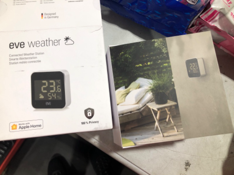 Photo 2 of eve Weather - Connected Weather Station with Apple HomeKit Technology for Tracking Temperature, Humidity & barometric Pressure, Weather Trend, IPX3 Water Resistance, Display, Bluetooth, Thread (B08XXBRG71)