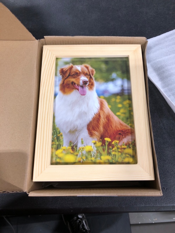 Photo 2 of 5x7 Picture Frames Made of Solid Wood with Plexiglass, Display Pictures (4pcs)