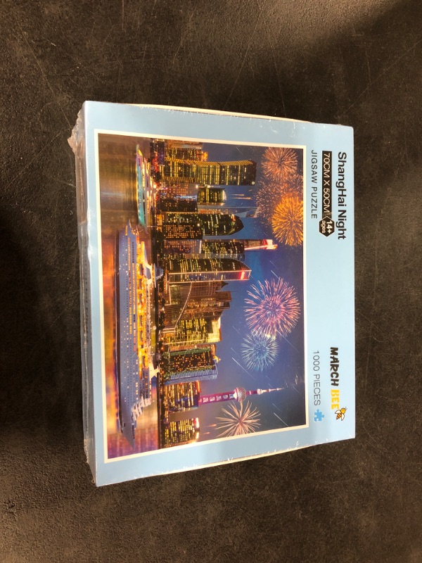 Photo 2 of 1000 Piece Jigsaw Puzzle for Adults - 27x20 inch HD Quality Cityscape Night View Puzzle,Every Piece Unique,Educational Game for Family Kids. Great Birthday Holiday Christmas Decoration Gift.