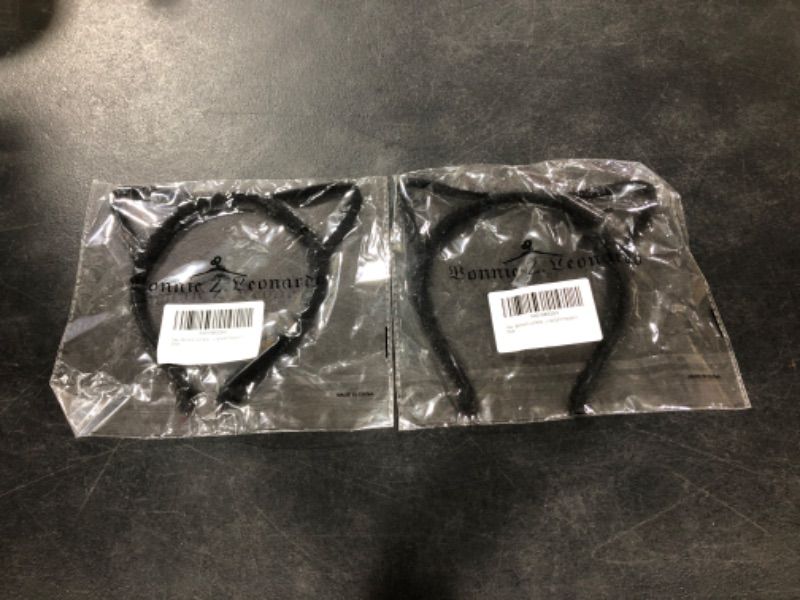 Photo 2 of Bonnie Z. Leonardo Furry Cat Ears Headband Black pack of 2