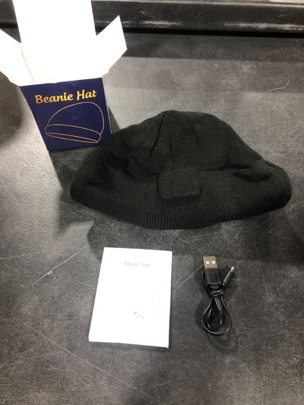 Photo 1 of HANPURE Bluetooth Beanie Mens Women Gifts, Stocking Stuffers Bluetooth Headphones Beanie Black