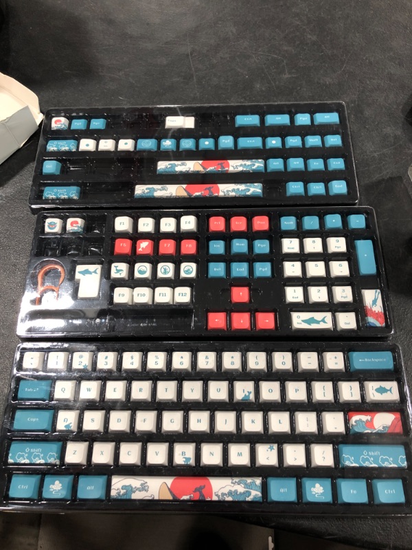 Photo 2 of PBT Keycaps, 143 Keys Keycaps Upgrade Set, XVX Profile Custom Keycap Set, Dye-Sublimation Coral Sea Keycaps for Cherry Gateron MX Switches Mechanical Keyboards (Coral sea PRO)