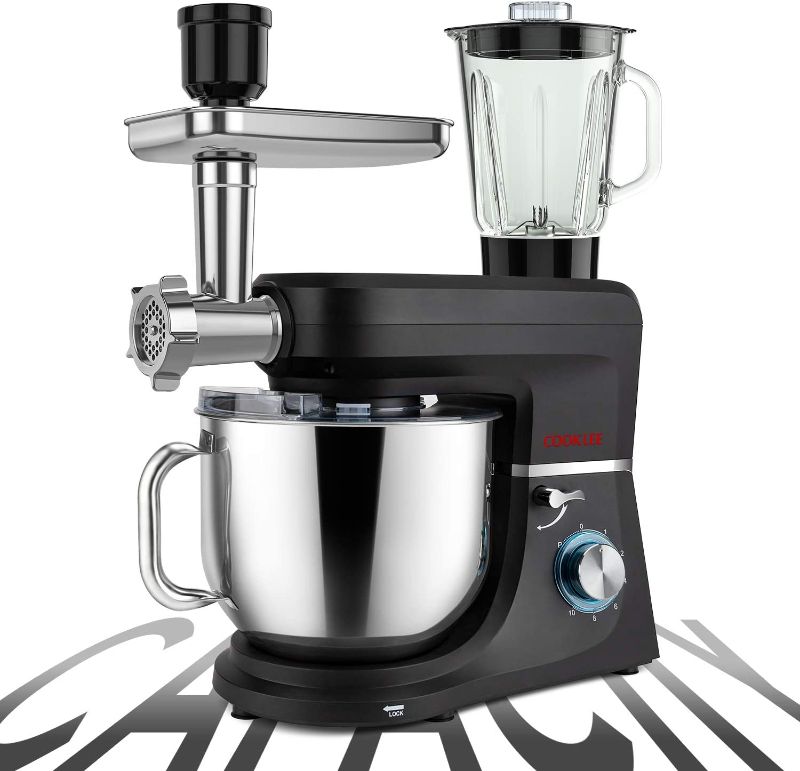 Photo 1 of 6-IN-1 Stand Mixer, 8.5 Qt. Multifunctional Electric Kitchen Mixer with 9 Accessories for Most Home Cooks