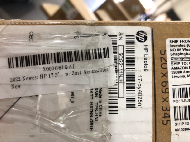 Photo 6 of BLOCKED !!!!HP 2022 Newest 17.3" HD+ Display Laptop, 11th Gen Intel Core i3-1115G4(Up to 4.1GHz, Beat i5-1030G7), 32GB DDR4 RAM, 1TB PCIe SSD, Bluetooth, HDMI, Webcam, Windows 11, Silver, w/ 3in1 Accessories