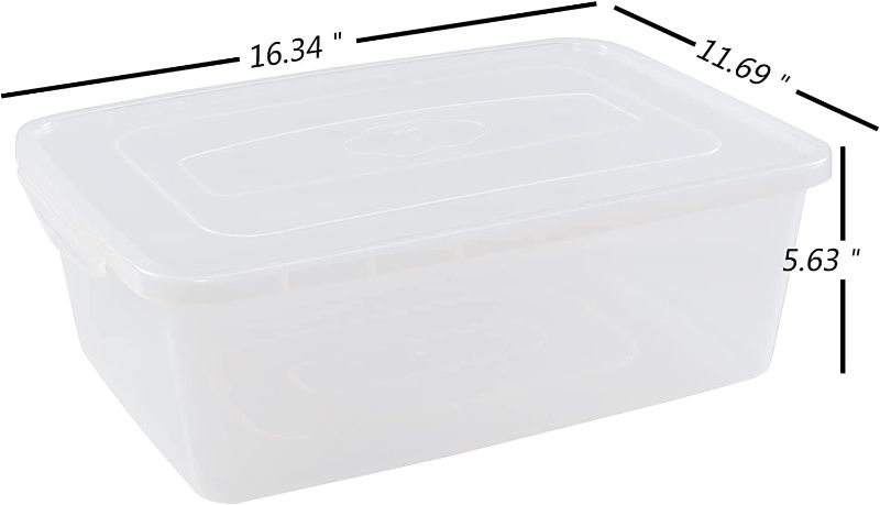 Photo 1 of 22 L Clear Plastic Storage Box, Storage Bin