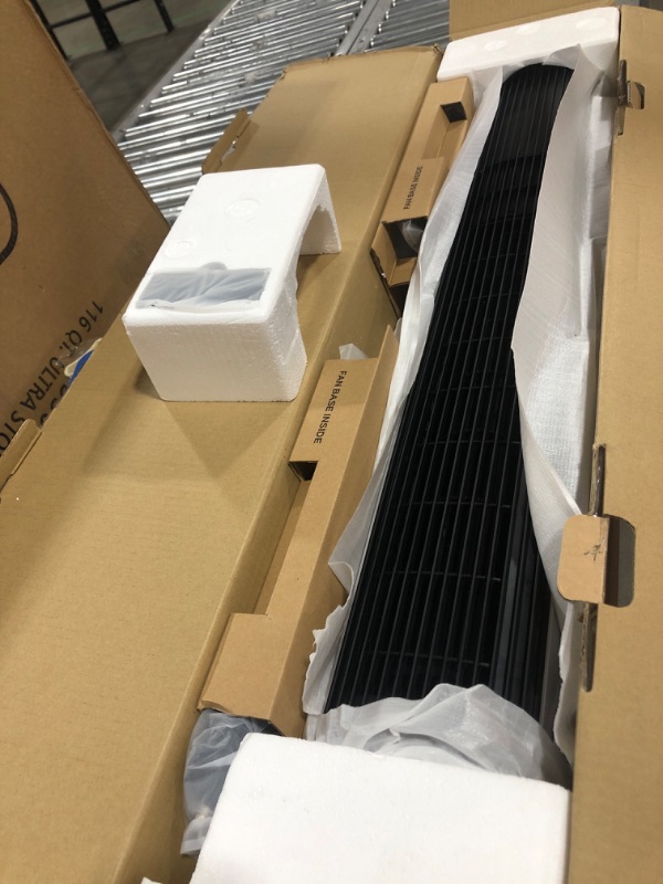 Photo 1 of Dreo 42'' Pilot Pro Tower Fan with Remote, 25 DB Quiet DC Portable Bladeless Fan, 90° Oscillating,12H Timer, 9 Speeds,4 Modes, LED Display, Floor Fans for Bedroom Home Office, Black (DR-HTF005)