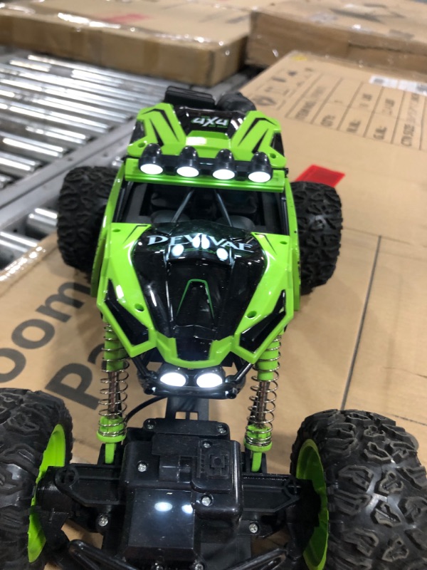 Photo 3 of CROBOLL 1:12 Large Remote Control Car for Boys with Upgraded Lifting Function, 4WD 20km/h RC Car Toys for Kids 4X4 Off-Road RC Rock Crawler, 2.4GHz All Terrain RC Monster Truck for 60Mins Play(Green)