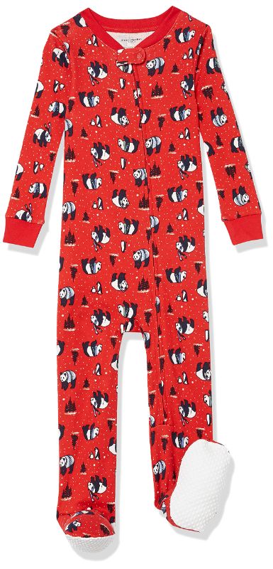 Photo 1 of Amazon Essentials Essentials Unisex Baby Snug-Fit Cotton Footed Sleeper Pajamas, Panda SIZE 3M BABY