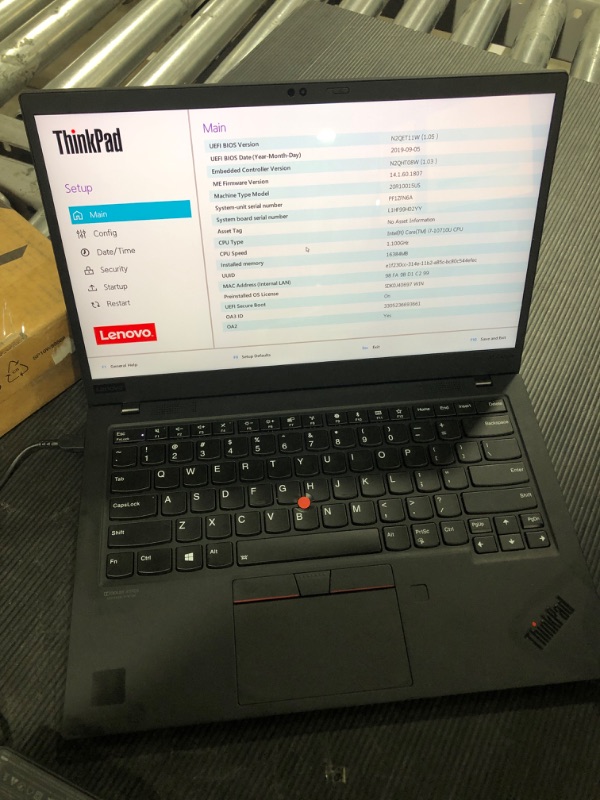 Photo 1 of Lenovo Gen 9 ThinkPad X1 Carbon Laptop with Intel i7-1185G7 vPro Processor, 14" WUXGA 100%sRGB Anti-Glare Display, 16GB RAM, 512GB SSD, 2.49lbs, Carbon Fiber, Win11 Pro, & Three Year Premier Warranty