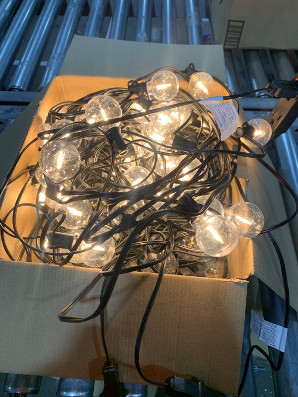 Photo 1 of 200 FT LED OUTDOOR STRING LIGHTS WARM EDISON G40 GLOBE BULBS 