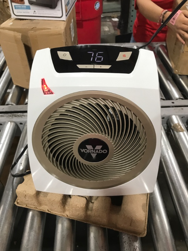 Photo 2 of Vornado AVH10 Vortex Heater with Auto Climate Control, 2 Heat Settings, Fan Only Option, Digital Display, Advanced Safety Features, Whole Room, White AVH10 — Auto Climate Heater
