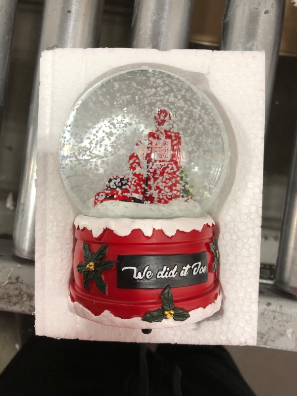 Photo 2 of 2022 Snow Globes NYC We Did It Joe Snow Globe Merry Christmas Crystal Ball Clockwork Music Box Snow Globe Home Decor Tabletop 5.9inch Hilarious Biden Snow Globe