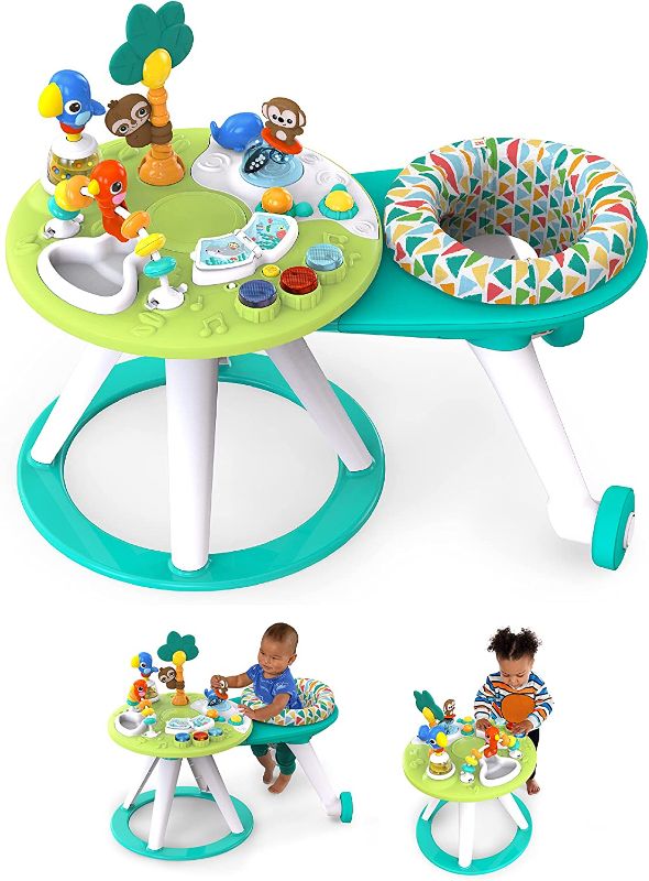 Photo 1 of Bright Starts Around We Go 2-in-1 Walk-Around Baby Activity Center & Table, Tropic Cool, Ages 6 Months+
