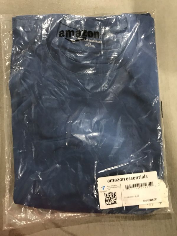 Photo 2 of [Size L] Amazon Essentials Men's Long-Sleeve Quick-Dry UPF 50 Swim Tee Large Blue