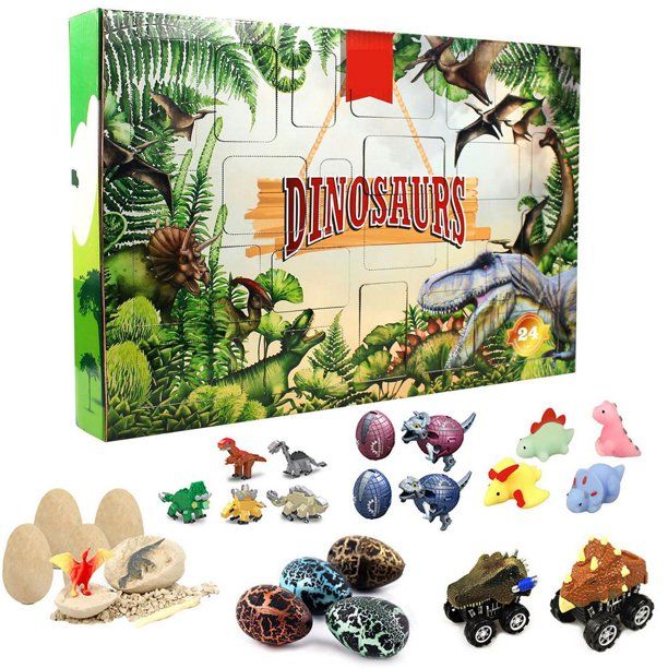 Photo 1 of Advent Calendar, Dinosaurs Countdown Calendar, 24 Dinosaur Toys Set