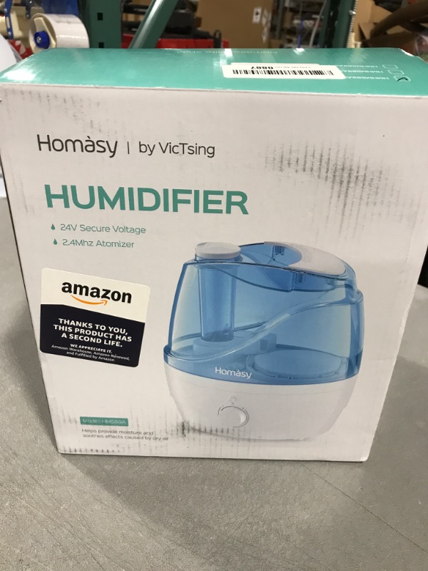 Photo 1 of Zulay Cool Mist Humidifiers (2.2L Water Tank) - Quiet Ultrasonic Humidifiers For Bedroom with Auto-Shutoff Feature - Air Humidifier For Plants, Babies Nursery and Kids Room (Blue)