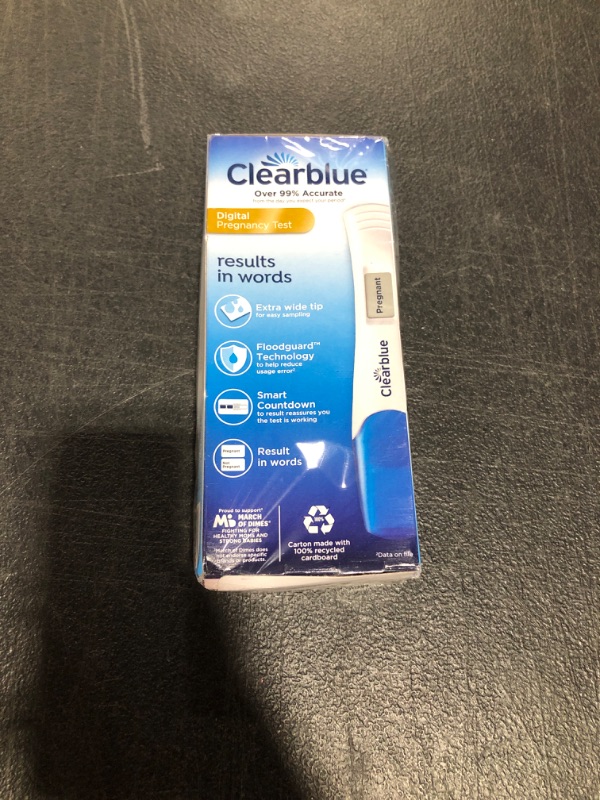 Photo 2 of Clearblue Digital Pregnancy Test with Smart Countdown, 3 Count (Pack of 1) 3 Pregnancy Tests ( 10/31/2024) 