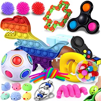 Photo 1 of Fidget Toys Pack 27 Pcs Decompression Sensory Fidget Toys Set Pop Toys Suitable for Children Adults Anti-Anxiety Toys Christmas Fidgets Party Favor Toys
