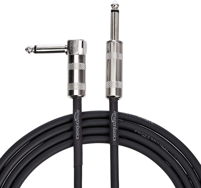 Photo 1 of Basics 1/4 Inch Right-Angle Instrument Cable - 20 Foot (Black)