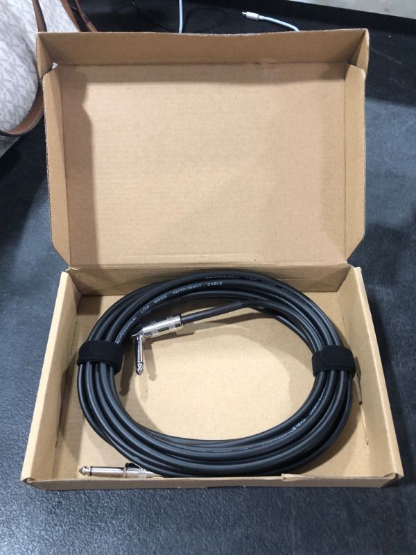 Photo 1 of Basics 1/4 Inch Right-Angle Instrument Cable - 20 Foot (Black)