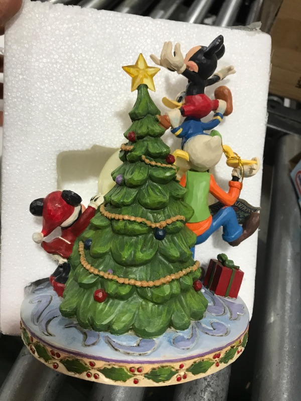 Photo 4 of Enesco Disney Traditions by Jim Shore The Fab Five Decorating The Christmas Tree Lit Figurine, 8.26 Inch, Multicolor