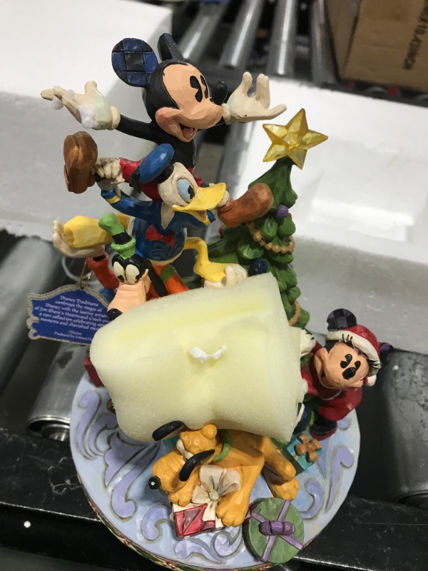 Photo 3 of Enesco Disney Traditions by Jim Shore The Fab Five Decorating The Christmas Tree Lit Figurine, 8.26 Inch, Multicolor