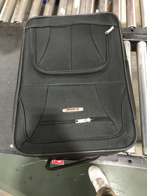 Photo 3 of Rockland Fashion Softside Upright Luggage Set, Black, 2-Piece (14/19) 2-Piece Set (14/19) Black Standard Packaging