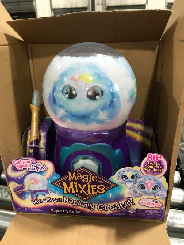 Photo 2 of **STORE SEALED**  Magic Mixies Magical Misting Crystal Ball with Interactive 8 inch Blue Plush Toy and 80+ Sounds and Reactions