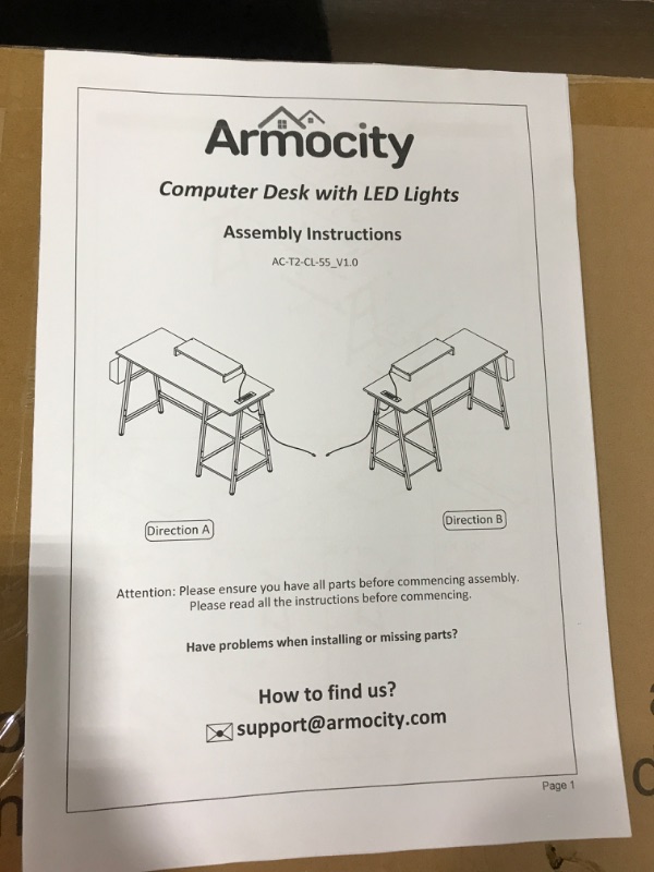 Photo 2 of armocity Music Studio Desk with Power Outlets and RGB LED Lights, Music Production Desk for Recording, Studio Workstation Desk for Producer, Music Table for Studio, Grey Oak
