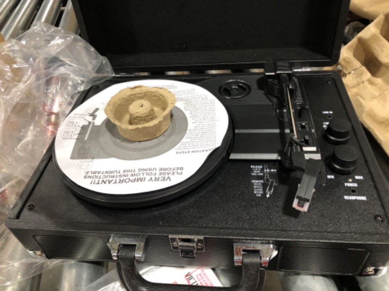 Photo 1 of Victrola Journey+ Bluetooth Suitcase Record Player, Black (VSC-400SB-BLK-SDF) Black Record Player