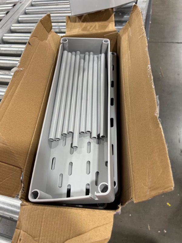 Photo 1 of SPACELEAD Slim Storage Cart 4 Tier,Bathroom Storage Organizer Rolling Utility Cart, Mobile Shelving Unit Slide Out Storage Cart for Office, Bathroom, Kitchen, Laundry Room & Narrow Places? Grey Gray