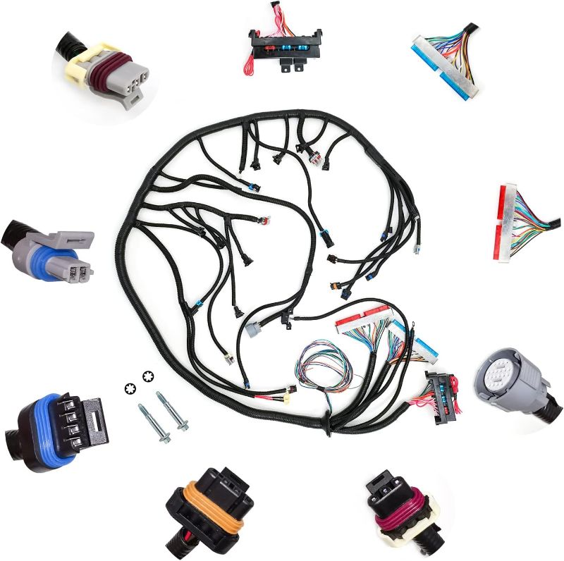 Photo 1 of 4L60E Standalone Wiring Harness Kit, Compatible with LS1 DBC Engine Complete Wiring Harness 1997-2006 Vortec Engines Throttle Body or 4L80E with Adapter Transmissions
