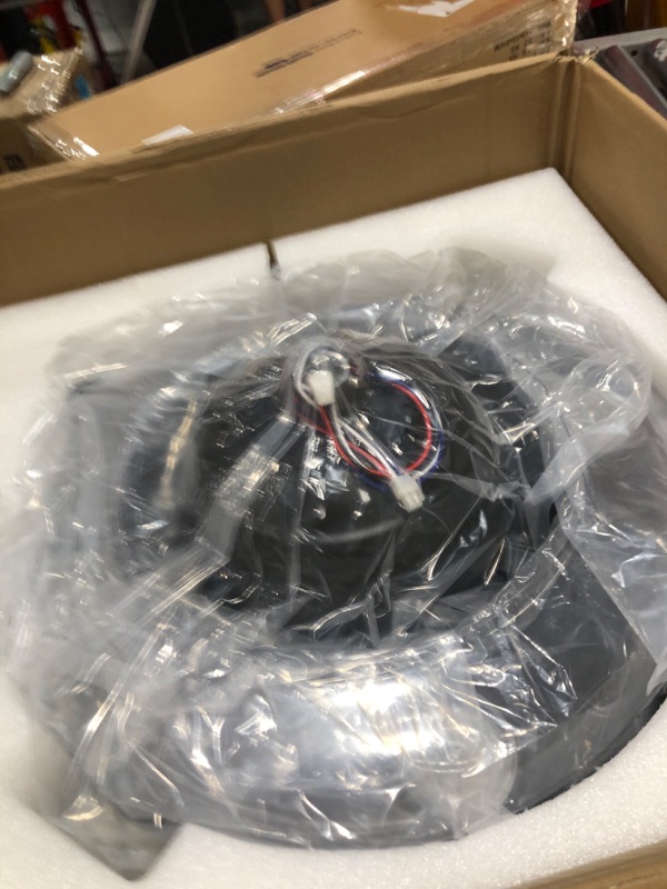 Photo 1 of Retractable Ceiling Fan with Light with Bluetooth Speaker Color Changing 36W 42 Inch Music Black Invisible Blades Hidden Bluetooth Ceiling Fan Fandelier Chandelier Light with Remote Control