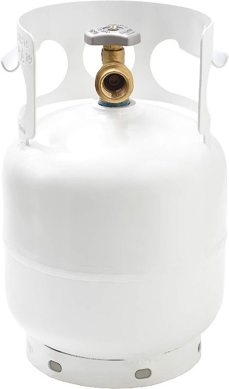 Photo 1 of 5 Pound Propane Tank Cylinder, Great For Portable Grills, Fire Pits, Heaters And Overlanding, White