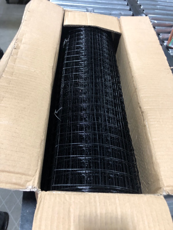 Photo 2 of 24'' x 50' 1inch Hardware Cloth 16 Gauge Black Vinyl Coated Welded Fence Mesh for Home and Garden Fence and Home Improvement Project (24'' x 50') 24inch×50ft