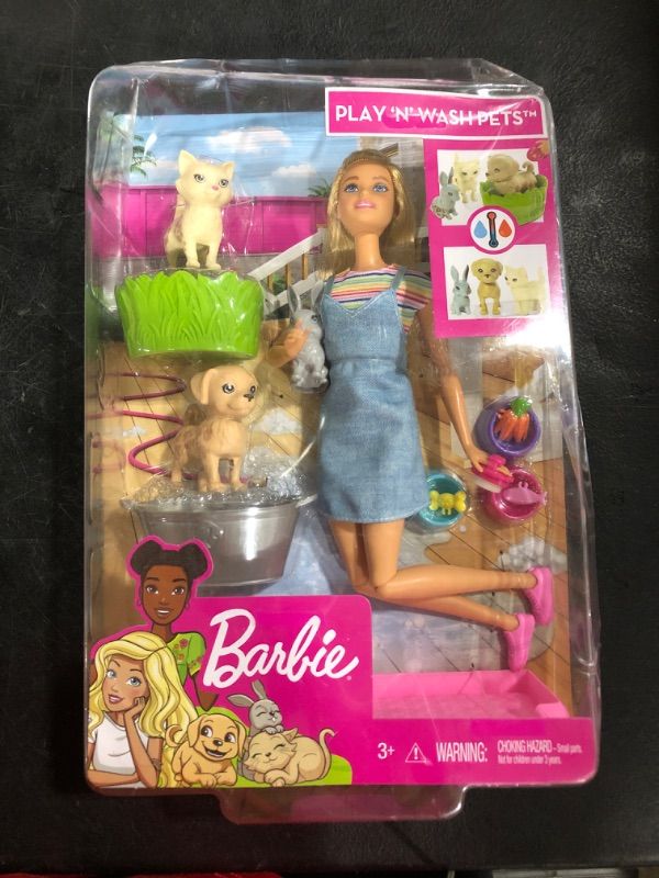Photo 1 of Barbie Play N Wash Pets Doll And Playset