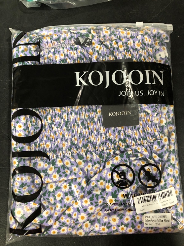 Photo 2 of [Size 2XL] KOJOOIN Women's Maternity Floral Smocked Casual Dresses Summer Midi Nursing Dress Straps Baby Shower Dress Small Blue Daisies