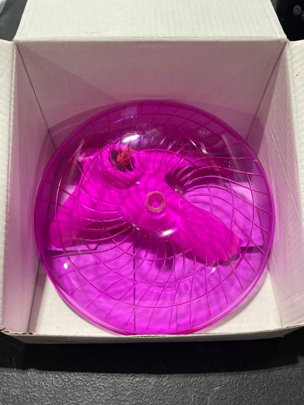 Photo 2 of Hamster Flying Saucer Wheel Silent Spinner Quiet Exercise Runner for Dwarf Hamster/Gerbil Rat/Roborovski (Pink)