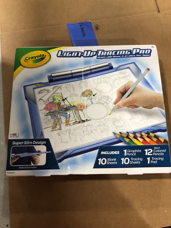 Photo 2 of Crayola Light Up Tracing Pad - Blue, Drawing Projector for Kids, Kids Toys, Tracing Light Box, Gift for Boys and Girls, Ages 6+.