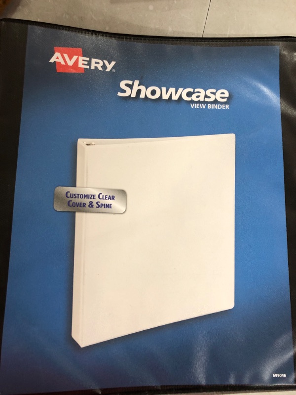 Photo 2 of Avery Economy Showcase View 3 Ring Binder, 1.5" Round Rings, 1 Black Binder (19650)