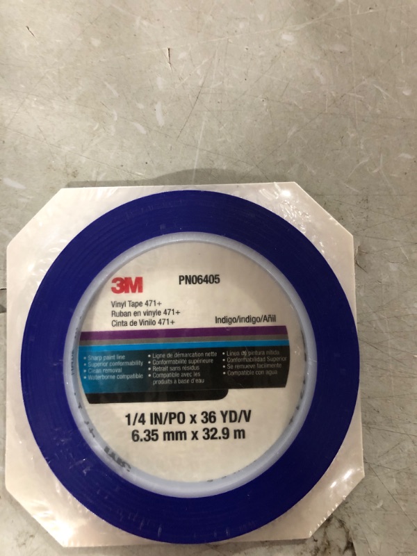 Photo 2 of 3M 7100055835 33 m Blue Vinyl Tape