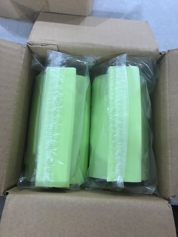 Photo 2 of 2-Pack Upgraded Handle Damp Clean Duster Sponge, Magical Sponge, Reusable Dusters, Household Cleaning Sponges, Cleaning Tools for Blinds, Ceiling Fans, Baseboards, Window Grooves, Car, Glass(Green)
