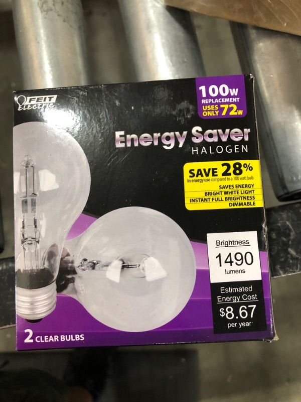 Photo 1 of 100-Watt Equivalent Warm White General Purpose Halogen Light Bulb Clear