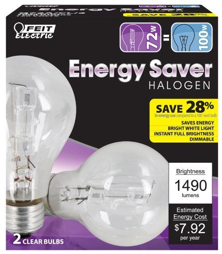 Photo 1 of 100-Watt Equivalent Warm White General Purpose Halogen Light Bulb Clear