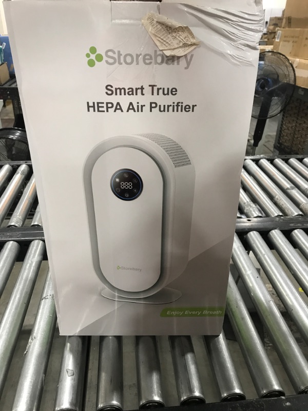 Photo 3 of Air Purifiers for Home Large Room, H13 True HEPA Filter Air Cleaner for Dust, Allergies, Odors, Pets, Smoke, C380 Air Purifiers for Bedroom with Auto Mode, Sleep Mode, PM2.5 Display by Storebary White