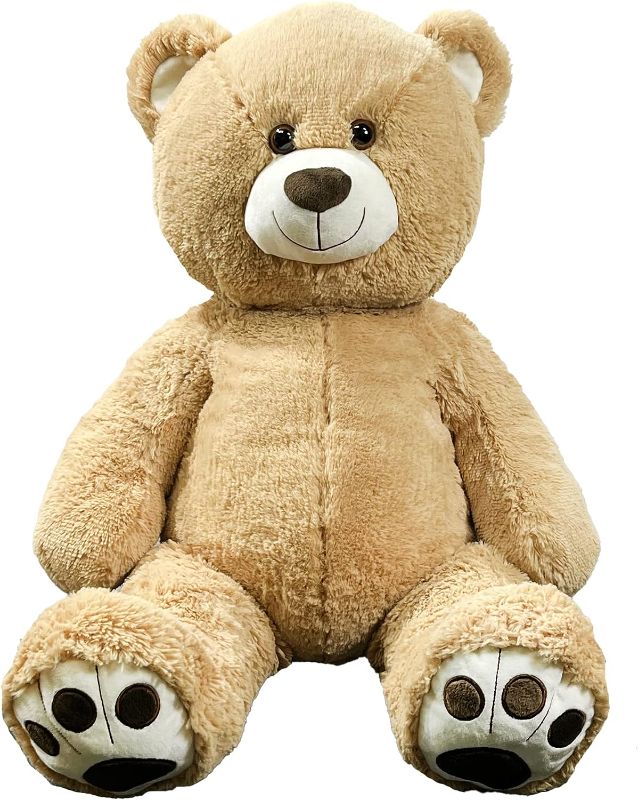 Photo 1 of Anico 36" Tall (3 Feet) Giant Plush Teddy Bear with Embroidered Paws and Smiling Face
